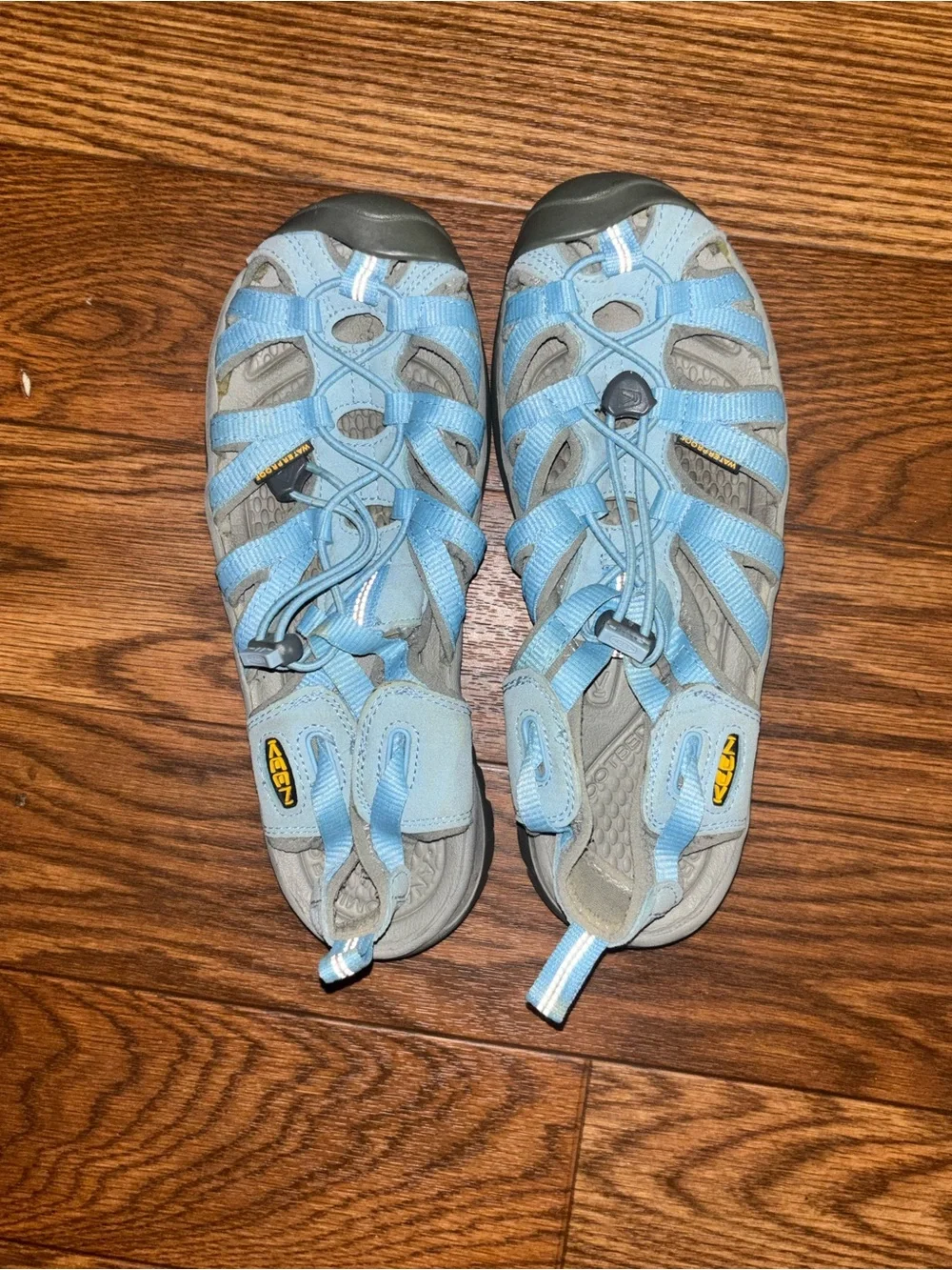 Women's Keen Whisper Size 8 Alaskan Blue Gray Waterproof Sandals - Picture 1 of 7